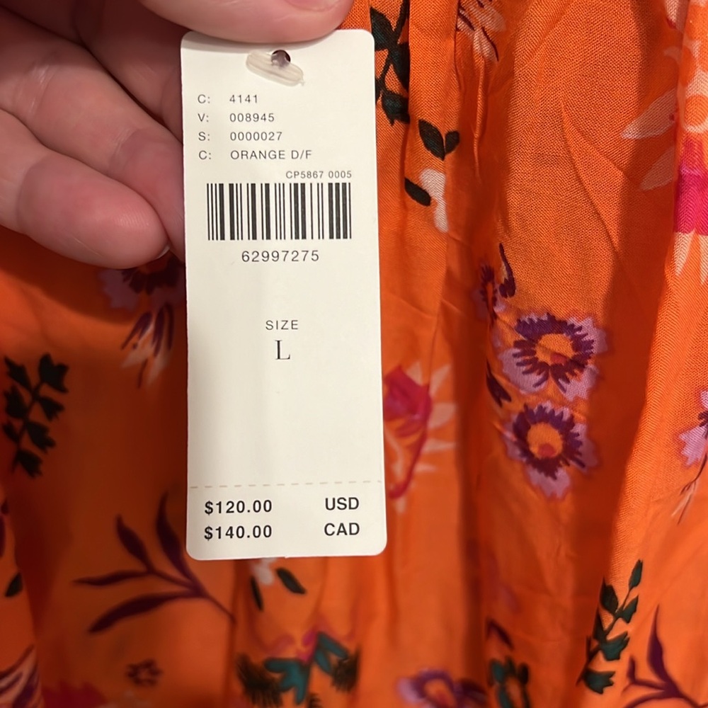 Darling floral Anthropologie maxi dress size Large. NWT - Picture 8 of 8